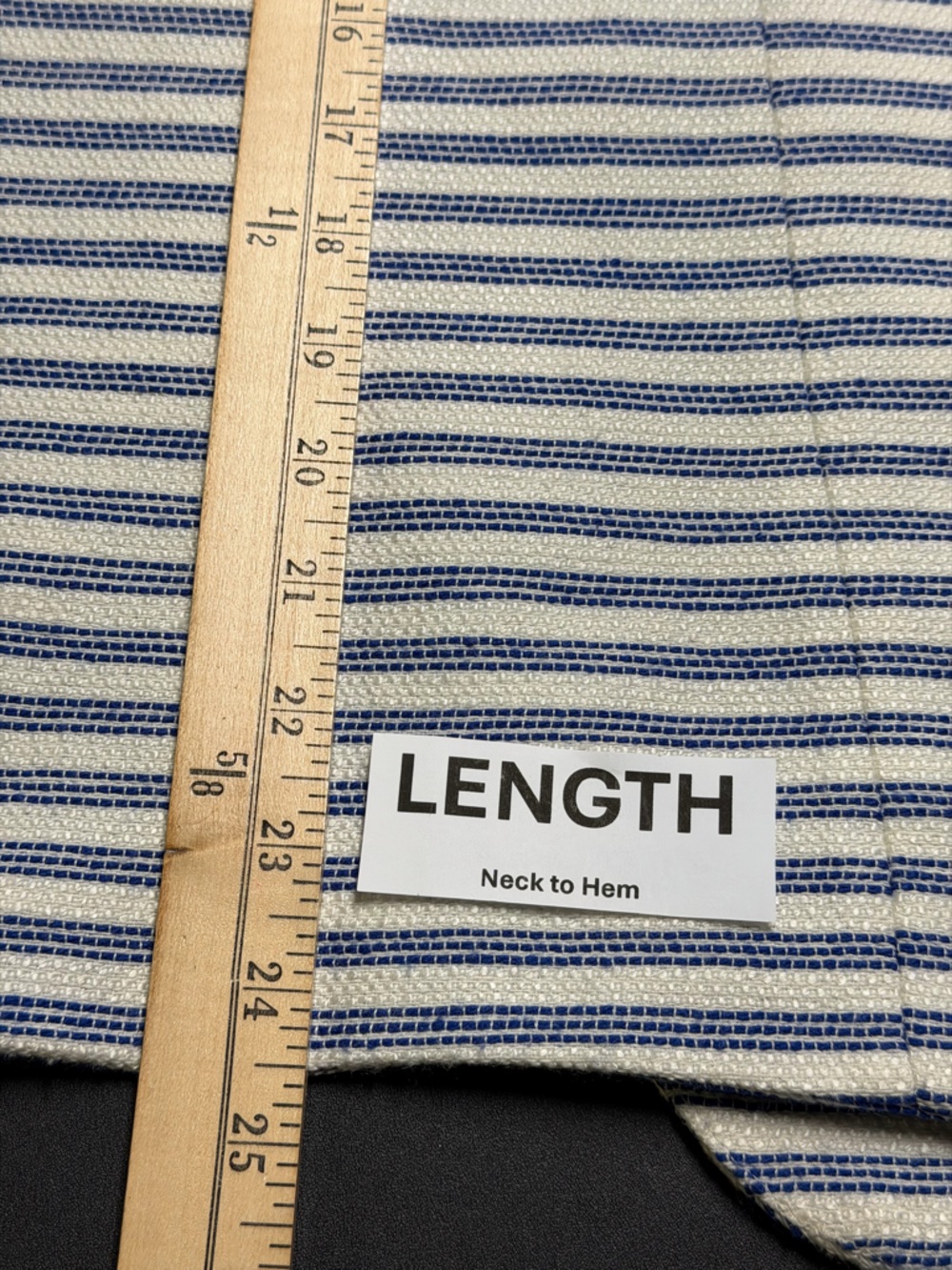BCBGeneration Navy & White Striped Sleeveless Blazer Vest - Picture 8 of 9